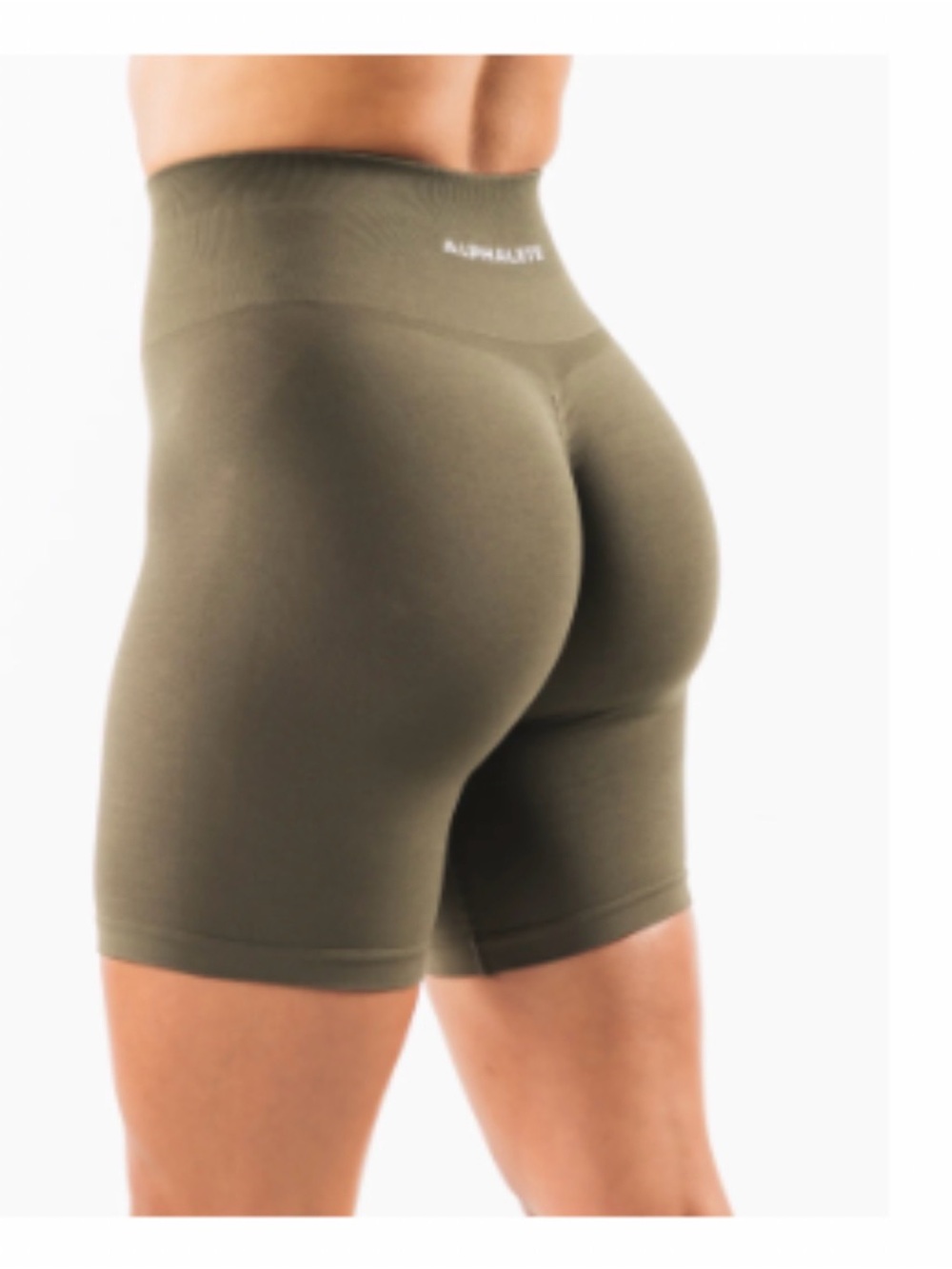 Alphalete Amplifi Seamless High-Rise Bike Shorts in Oak